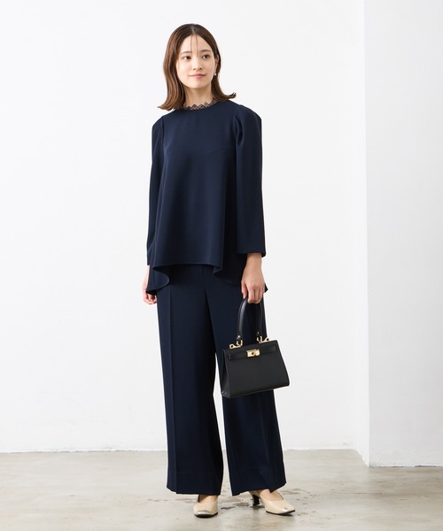 AIMER（エメ）の「センタープレスタックワイドパンツ【セットアップ対応】（その他パンツ・レディース・ブラック/ネイビー・MEDIUM/LARGE）」の3枚目の写真