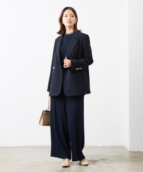 AIMER（エメ）の「センタープレスタックワイドパンツ【セットアップ対応】（その他パンツ・レディース・ブラック/ネイビー・MEDIUM/LARGE）」の4枚目の写真