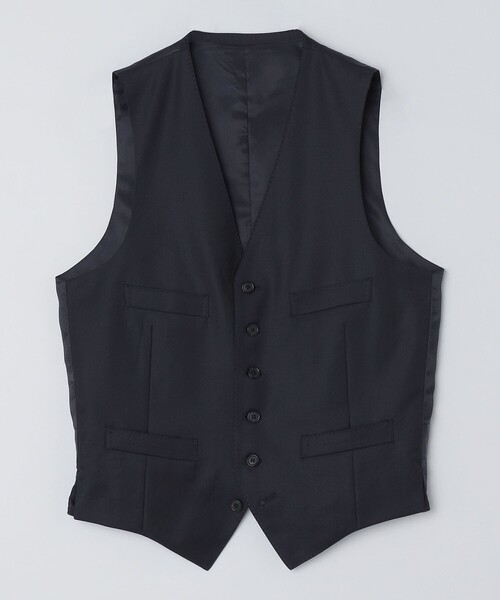 SHIPS(シップス)の「SHIPS: LORO PIANA FABRIC オーストラリス 無地 ベスト(ベスト・メンズ・ネイビー/ブラック・LARGE/MEDIUM/SMALL/X-LARGE)」の5枚目の写真