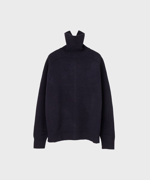 INSCRIRE(アンスクリア)の「【INSCRIRE/アンスクリア】Rib Sweater/リブセーター/ニット(ニット/セーター・レディース・ベージュ/ネイビー・M)」の2枚目の写真