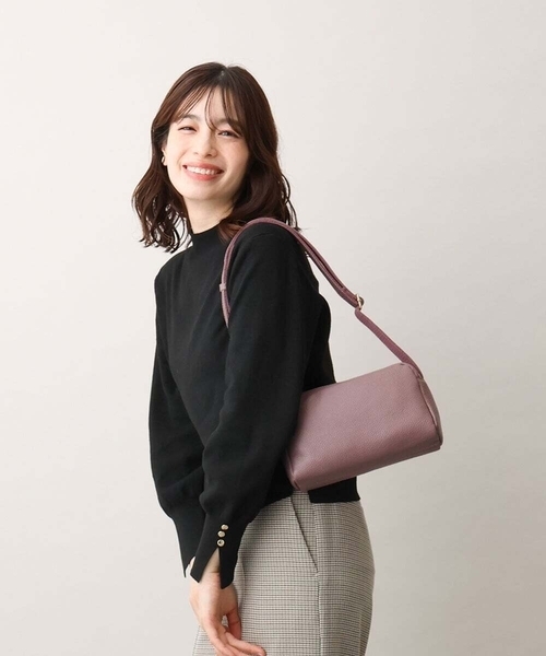 MK MICHEL KLEIN（エムケーミッシェルクラン）の「ダブルファスナーカウレザーショルダーバッグ（ショルダーバッグ・レディース・シルバー/パープル/ライラック/ブラック・00）」の6枚目の写真