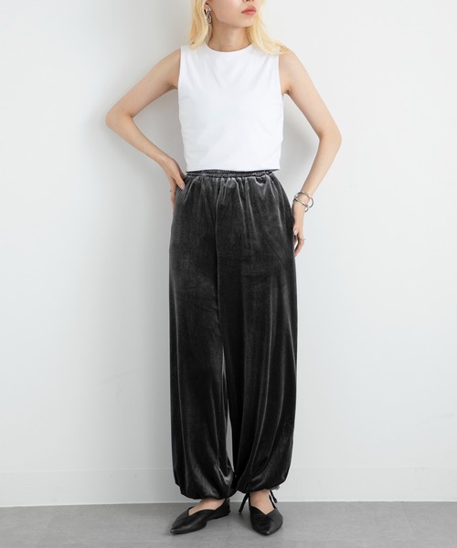vieux by MAISON BREEZE(ビューバイメゾンブリーズ)の「【vieux by MAISON BREEZE】イージーベロアパンツ Easy velour pants(その他パンツ・レディース・ライトベージュ/チャコールグレー/ダークブラウン・FREE)」の11枚目の写真