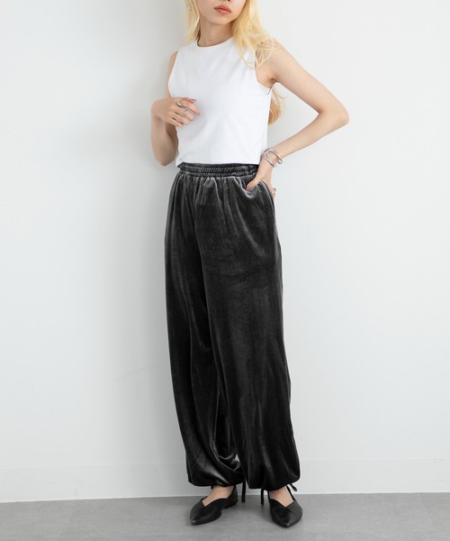 vieux by MAISON BREEZE(ビューバイメゾンブリーズ)の「【vieux by MAISON BREEZE】イージーベロアパンツ Easy velour pants(その他パンツ・レディース・ライトベージュ/チャコールグレー/ダークブラウン・FREE)」の10枚目の写真