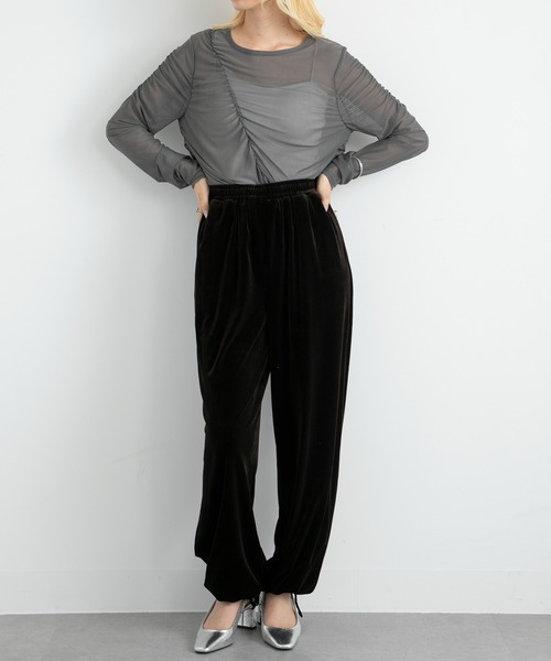 vieux by MAISON BREEZE(ビューバイメゾンブリーズ)の「【vieux by MAISON BREEZE】イージーベロアパンツ Easy velour pants(その他パンツ・レディース・ライトベージュ/チャコールグレー/ダークブラウン・FREE)」の20枚目の写真