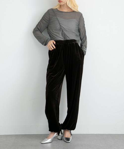 vieux by MAISON BREEZE(ビューバイメゾンブリーズ)の「【vieux by MAISON BREEZE】イージーベロアパンツ Easy velour pants(その他パンツ・レディース・ライトベージュ/チャコールグレー/ダークブラウン・FREE)」の22枚目の写真