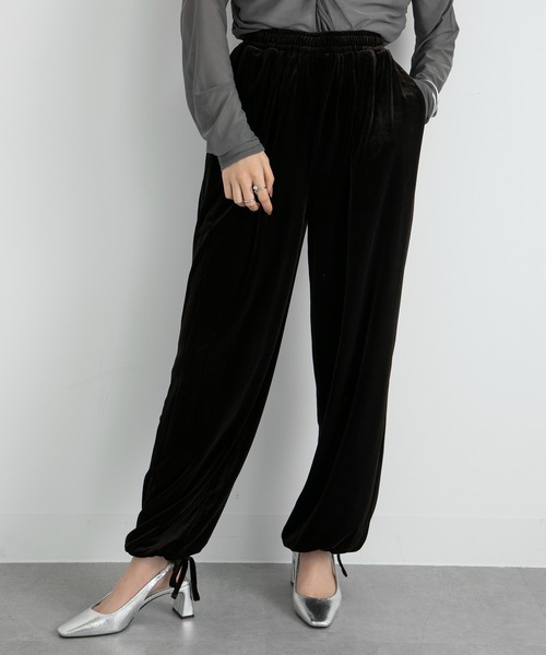 vieux by MAISON BREEZE(ビューバイメゾンブリーズ)の「【vieux by MAISON BREEZE】イージーベロアパンツ Easy velour pants(その他パンツ・レディース・ライトベージュ/チャコールグレー/ダークブラウン・FREE)」の16枚目の写真