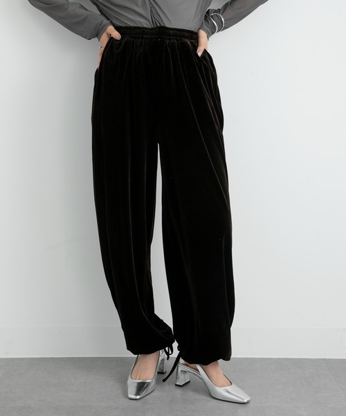 vieux by MAISON BREEZE(ビューバイメゾンブリーズ)の「【vieux by MAISON BREEZE】イージーベロアパンツ Easy velour pants(その他パンツ・レディース・ライトベージュ/チャコールグレー/ダークブラウン・FREE)」の17枚目の写真