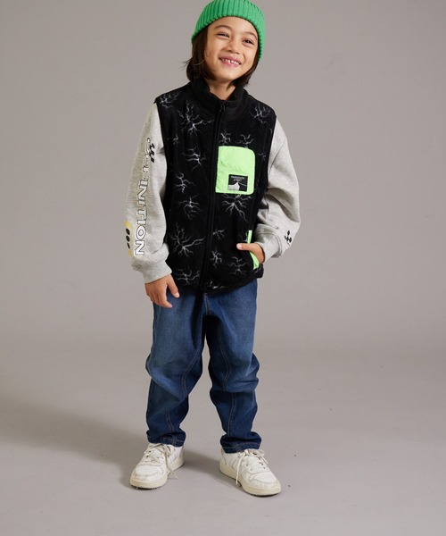 PAIRMANON STREET（ペアマノンストリート）の「【PAIRMANON STREET】マイクロフリース 無地 クレイジー 配色 ベスト（ベスト・キッズ・ベージュ/グリーン系その他/ベージュ系その他/ブラック系その他/ブラック/ブルー・100/120/150/160/140/90/130/110）」の18枚目の写真