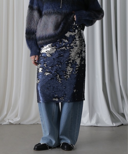 スパンコールスカート