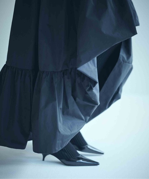 タフタ ボリュームドレープスカート（スカート）｜SEA（シー）の