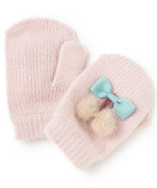 petit main（プティマイン）の「モチーフミトン（手袋・キッズ・ライトピンク/モカ/レッド/ライトグリーン・FREE）」の3枚目の写真