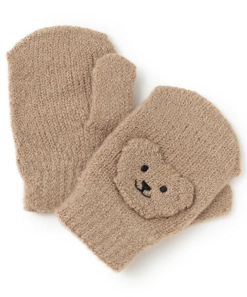 petit main（プティマイン）の「モチーフミトン（手袋・キッズ・ライトピンク/モカ/レッド/ライトグリーン・FREE）」の2枚目の写真