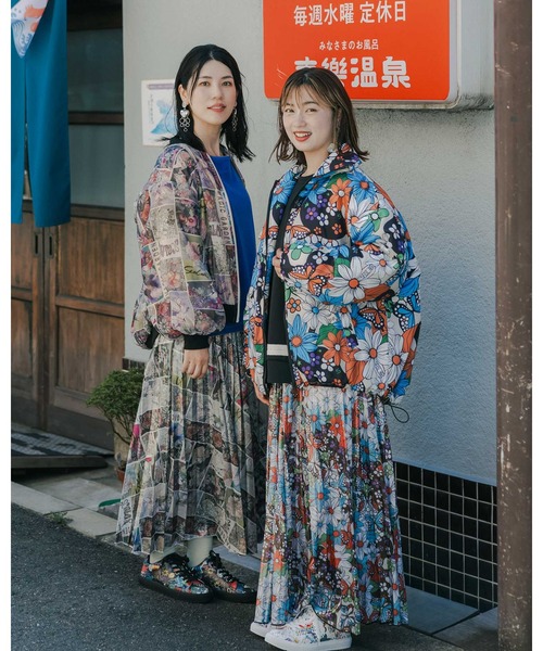 ScoLar（スカラー）の「143681：POP柄・レトロ柄・花コラージュ