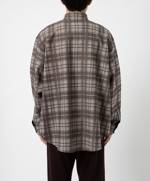 KANEMASA PHIL.(カネマサフィル)の「【KANEMASA PHIL./カネマサフィル】Check Jersey Shirt(シャツ/ブラウス・メンズ・ベージュ/グリーン・S/M)」の5枚目の写真