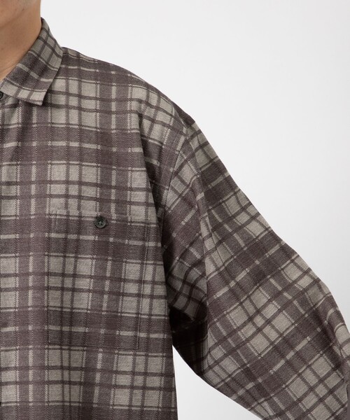 KANEMASA PHIL.(カネマサフィル)の「【KANEMASA PHIL./カネマサフィル】Check Jersey Shirt(シャツ/ブラウス・メンズ・ベージュ/グリーン・S/M)」の8枚目の写真