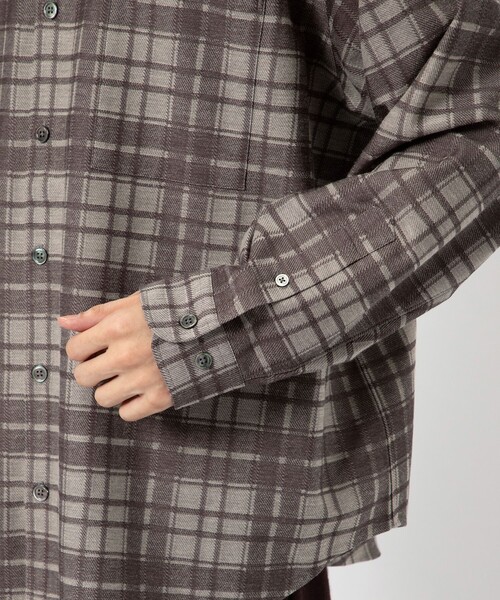 KANEMASA PHIL.(カネマサフィル)の「【KANEMASA PHIL./カネマサフィル】Check Jersey Shirt(シャツ/ブラウス・メンズ・ベージュ/グリーン・S/M)」の9枚目の写真