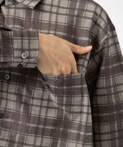 KANEMASA PHIL.(カネマサフィル)の「【KANEMASA PHIL./カネマサフィル】Check Jersey Shirt(シャツ/ブラウス・メンズ・ベージュ/グリーン・S/M)」の10枚目の写真