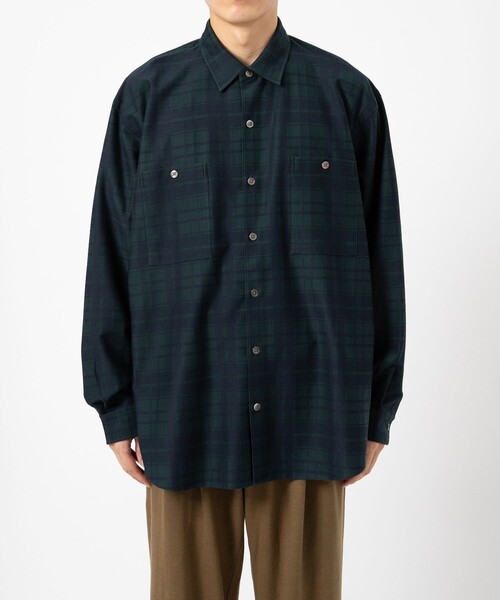 KANEMASA PHIL.(カネマサフィル)の「【KANEMASA PHIL./カネマサフィル】Check Jersey Shirt(シャツ/ブラウス・メンズ・ベージュ/グリーン・S/M)」の14枚目の写真