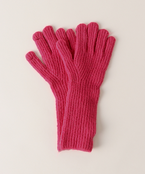 JOINT WORKS(ジョイントワークス)の「Casselini/キャセリーニ ロングニットグローブ(手袋・レディース・ベージュ/ピンク/グリーン/イエロー・FREE)」の4枚目の写真