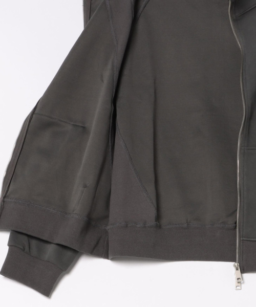 aimoha（アイモハ）の「ハイネックダブルジップスウェットジャケット (LV)（スウェット・レディース・ピンク/ダークグレー/ライトベージュ/グレイッシュベージュ/ダークベージュ・MEDIUM/LARGE/X-LARGE）」の6枚目の写真