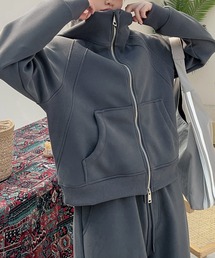 aimoha | ハイネックダブルジップスウェットジャケット (LV)(スウェット)