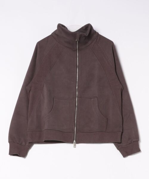 aimoha（アイモハ）の「ハイネックダブルジップスウェットジャケット (LV)（スウェット・レディース・ピンク/ダークグレー/ライトベージュ/グレイッシュベージュ/ダークベージュ・MEDIUM/LARGE/X-LARGE）」の8枚目の写真