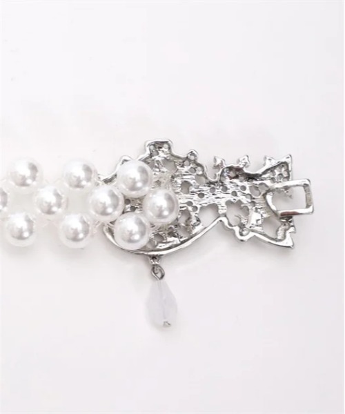 axes femme（アクシーズファム）の「スノークリスタルパールベルト（ベルト・レディース・シルバー/ホワイト・FREE）」の17枚目の写真