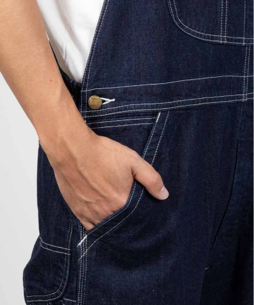 Lee（リー）の「デニムオールインワン（つなぎ/オールインワン・メンズ・ネイビー・M）」の4枚目の写真