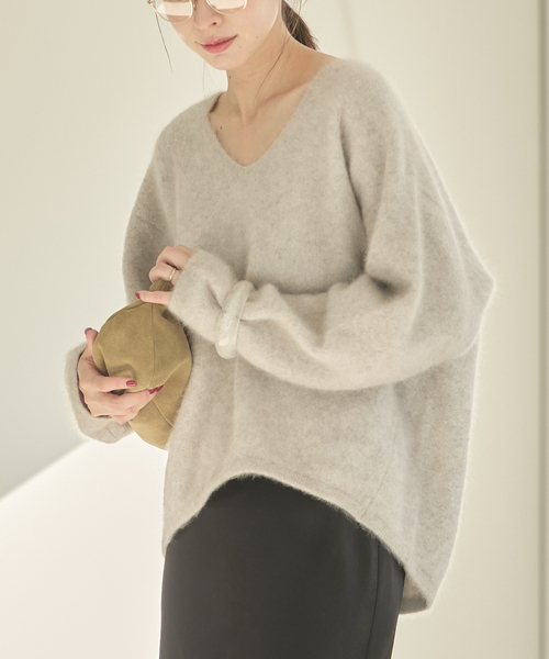 セール】Fur V Nuance プルオーバー（ニット/セーター）｜Plage