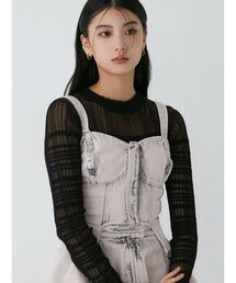 MURUA | 【SET UP対応】ガーターデニムビスチェ(その他トップス)