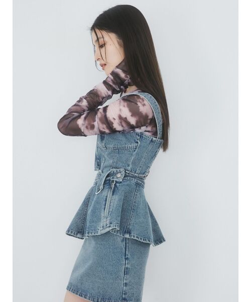 【SET UP対応】ガーターデニムビスチェ（その他トップス）｜MURUA（ムルーア）
