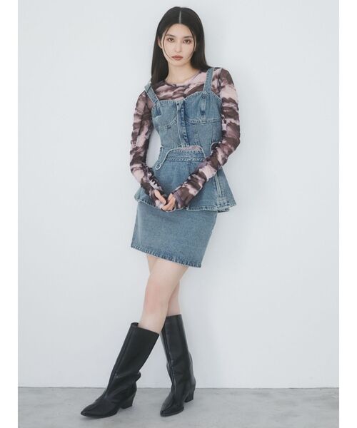 【SET UP対応】ガーターデニムビスチェ（その他トップス）｜MURUA（ムルーア）