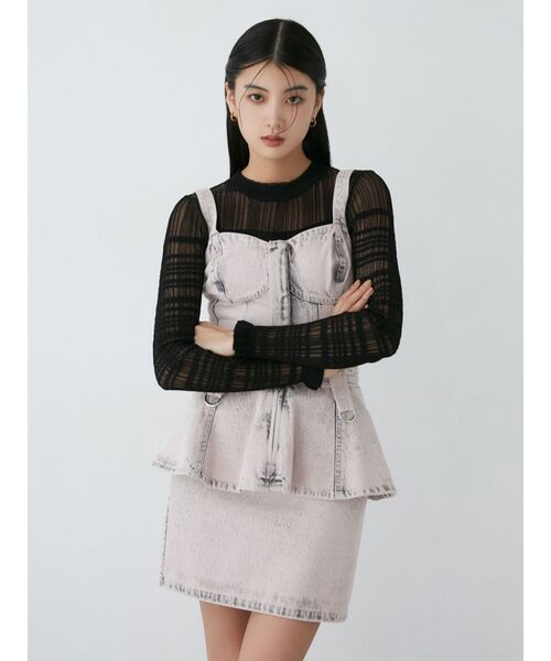 【SET UP対応】ガーターデニムビスチェ（その他トップス）｜MURUA（ムルーア）