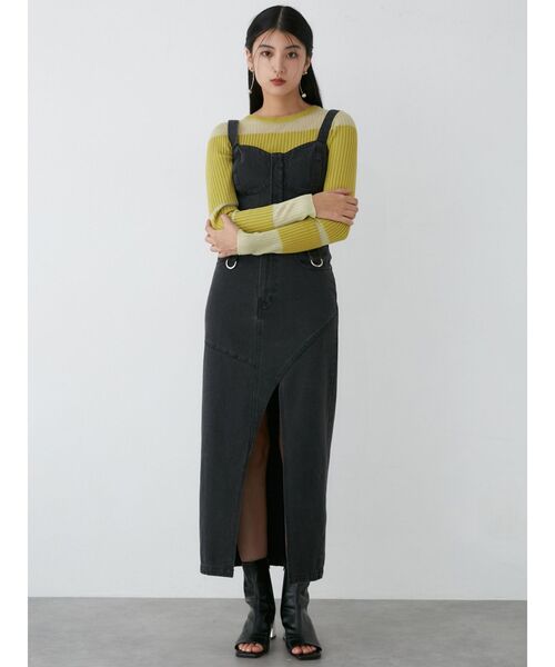 【SET UP対応】ガーターデニムビスチェ（その他トップス）｜MURUA（ムルーア）