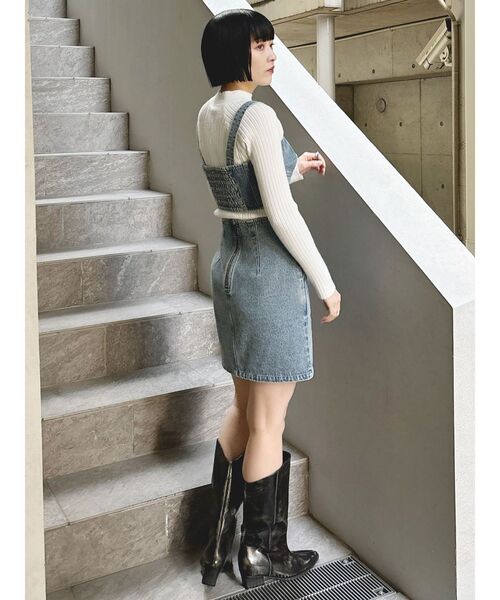 【SET UP対応】ガーターデニムビスチェ（その他トップス）｜MURUA（ムルーア）