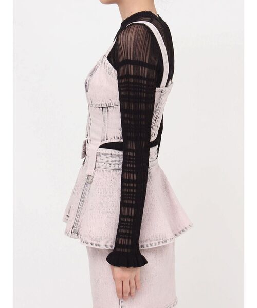 【SET UP対応】ガーターデニムビスチェ（その他トップス）｜MURUA（ムルーア）