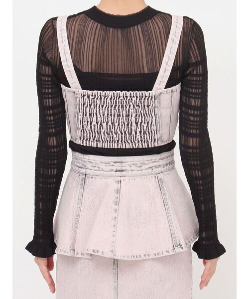 【SET UP対応】ガーターデニムビスチェ（その他トップス）｜MURUA（ムルーア）