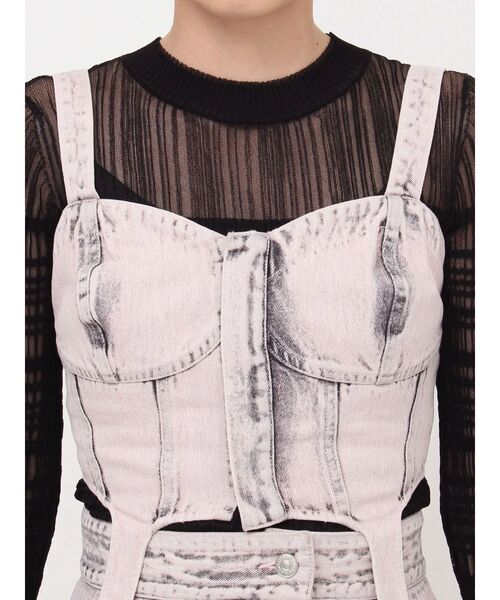 【SET UP対応】ガーターデニムビスチェ（その他トップス）｜MURUA（ムルーア）