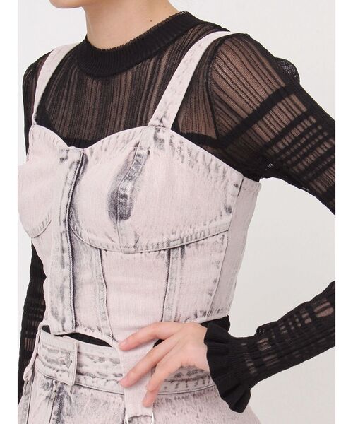 【SET UP対応】ガーターデニムビスチェ（その他トップス）｜MURUA（ムルーア）