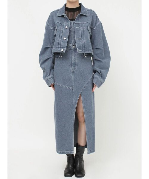 【SET UP対応】ガーターデニムビスチェ（その他トップス）｜MURUA（ムルーア）