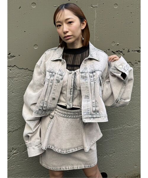 【SET UP対応】ガーターデニムビスチェ（その他トップス）｜MURUA（ムルーア）