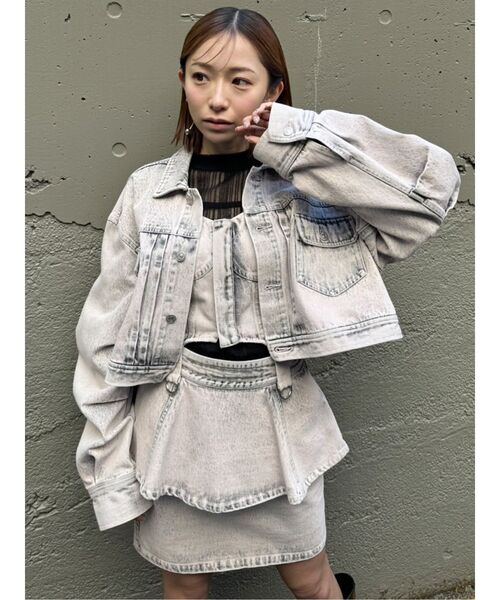 【SET UP対応】ガーターデニムビスチェ（その他トップス）｜MURUA（ムルーア）