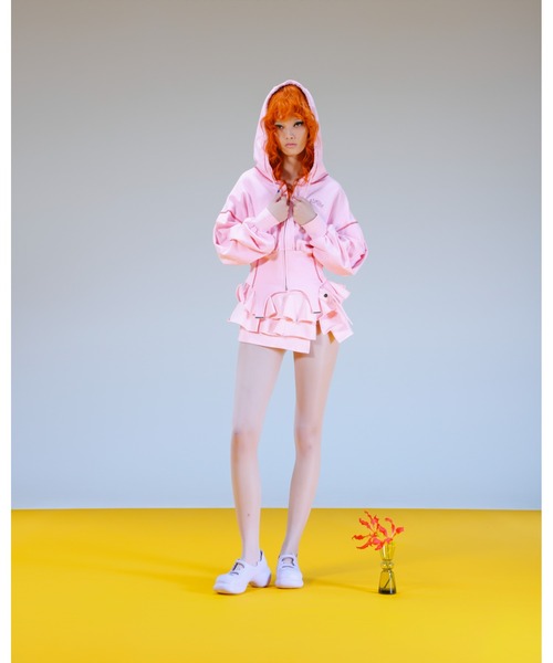 PAMEO POSE（パメオポーズ）の「I Heart PP Sweat Mini Belt（ベルト・レディース・グレー/ピンク/ブラック・FREE）」の3枚目の写真