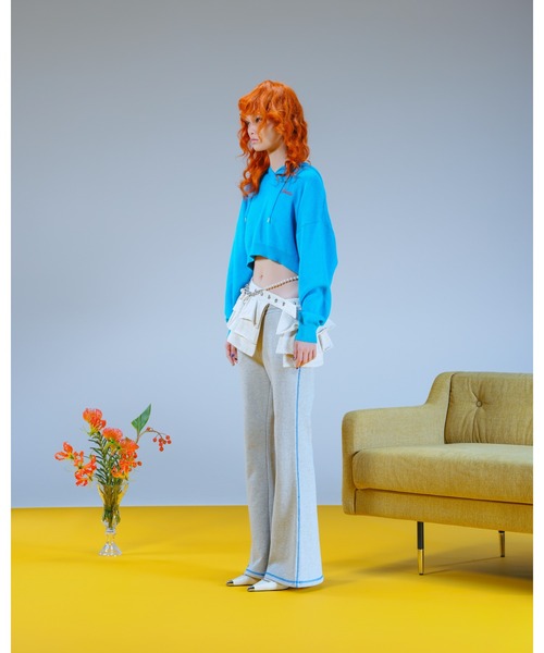 PAMEO POSE（パメオポーズ）の「I Heart PP Sweat Mini Belt（ベルト・レディース・グレー/ピンク/ブラック・FREE）」の4枚目の写真