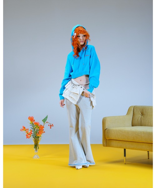 PAMEO POSE（パメオポーズ）の「I Heart PP Sweat Mini Belt（ベルト・レディース・グレー/ピンク/ブラック・FREE）」の6枚目の写真