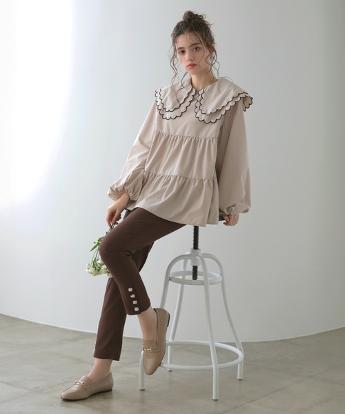 MERAKI(メラキ)の「ビジューパンツ(その他パンツ・レディース・アイボリー/ブラック/グレー/ブラウン/ベージュ・L/M/S)」の4枚目の写真