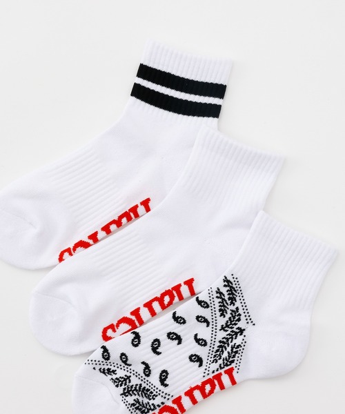 HANES(ヘインズ)の「【Hanes/ヘインズ】メンズ 【3足組】 クォーターレングスソックス(ソックス/靴下・メンズ・ホワイト/ブラック・MEDIUM/SMALL)」の4枚目の写真