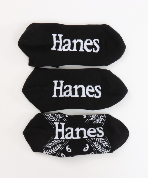 HANES(ヘインズ)の「【Hanes/ヘインズ】メンズ 【3足組】 クォーターレングスソックス(ソックス/靴下・メンズ・ホワイト/ブラック・MEDIUM/SMALL)」の9枚目の写真
