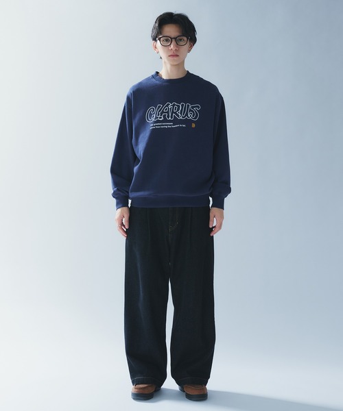 Adoon plain（アドーンプレーン）の「HANDWRITTEN LOGO SWEAT / 手書き風ロゴスウェット（スウェット・メンズ・ボルドー/ネイビー・MEDIUM/LARGE）」の22枚目の写真