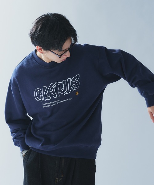 Adoon plain（アドーンプレーン）の「HANDWRITTEN LOGO SWEAT / 手書き風ロゴスウェット（スウェット・メンズ・ボルドー/ネイビー・MEDIUM/LARGE）」の12枚目の写真